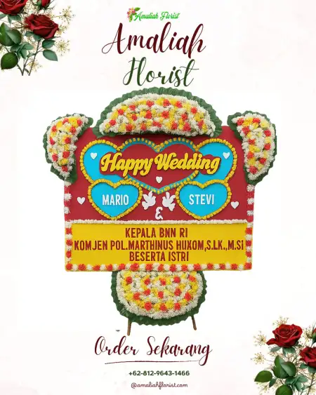 Papan Bunga Pernikahan Karang Intan